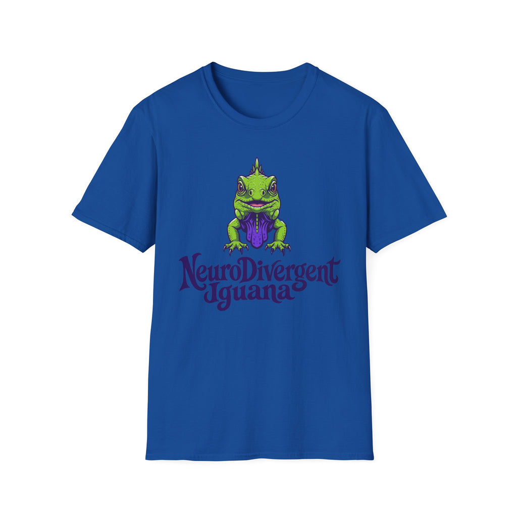 NeuroDivergent Iguana T-Shirt — Green Lizard Graphic Tee
