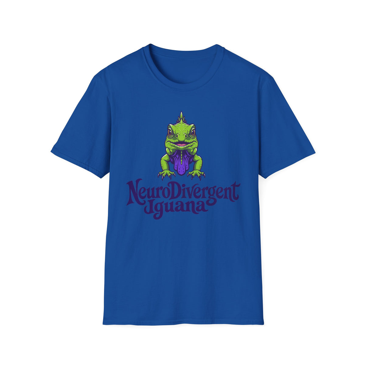 NeuroDivergent Iguana T-Shirt — Green Lizard Graphic Tee