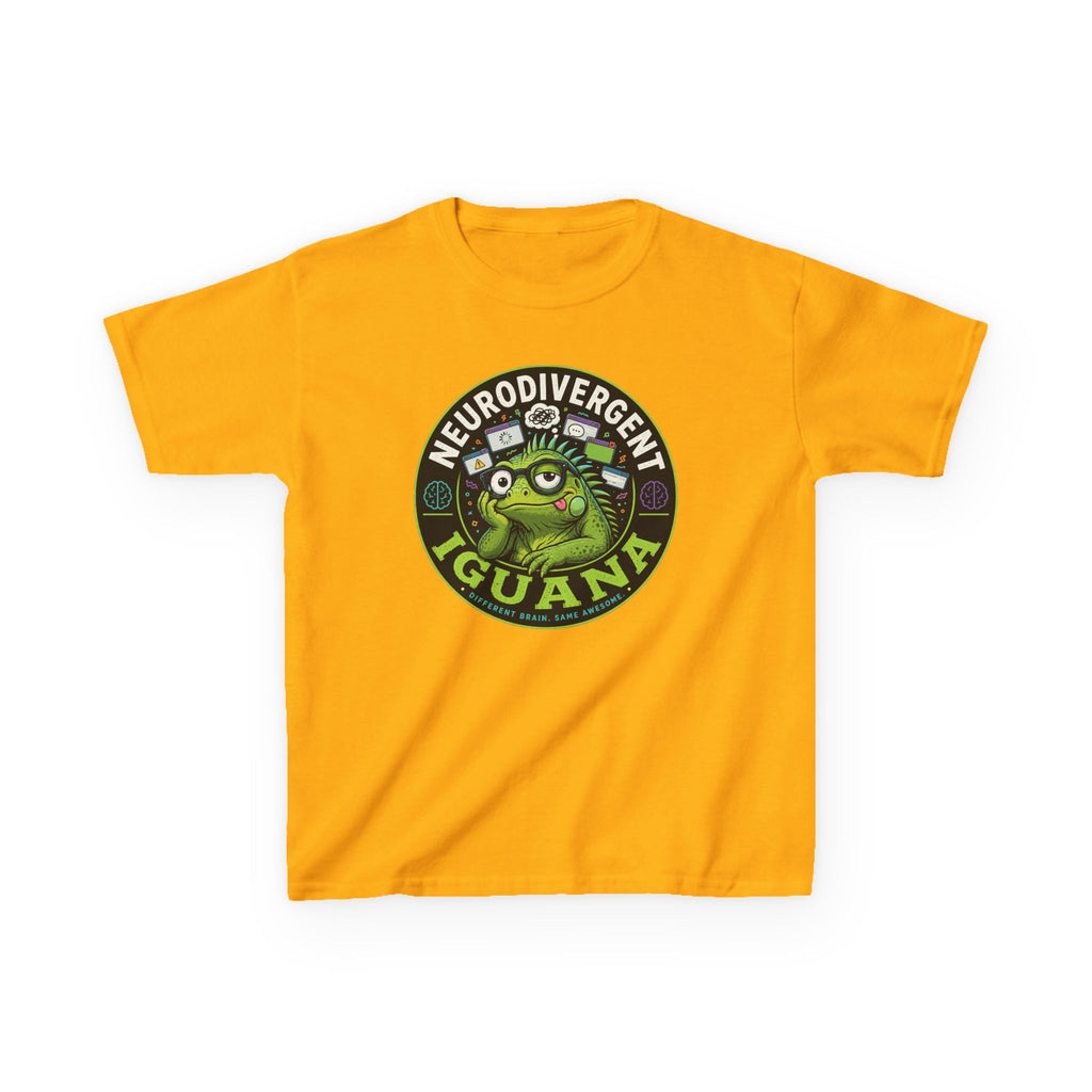 Kids T‑Shirt — "Neurodivergent Iguana" Graphic Tee