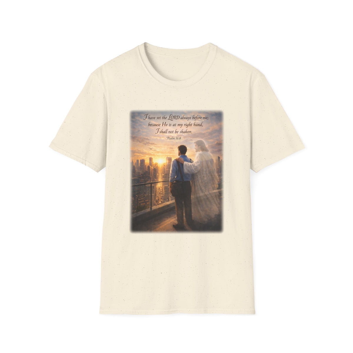 Christian Faith T-Shirt — Psalm 16:8 "I Have Set the LORD Always Before Me" Inspirational Tee