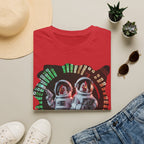 Astronaut Chickens Graphic Tee — Retro Space Vet Tech Chickens T‑Shirt
