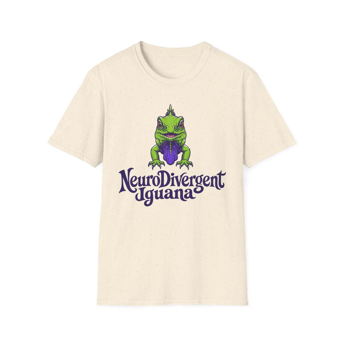 NeuroDivergent Iguana T-Shirt — Green Lizard Graphic Tee