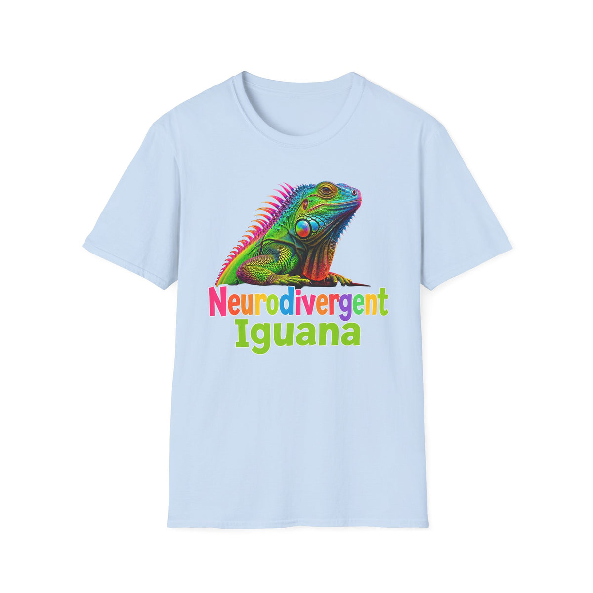 Neurodivergent Iguana T-Shirt — Colorful Pride Lizard Tee
