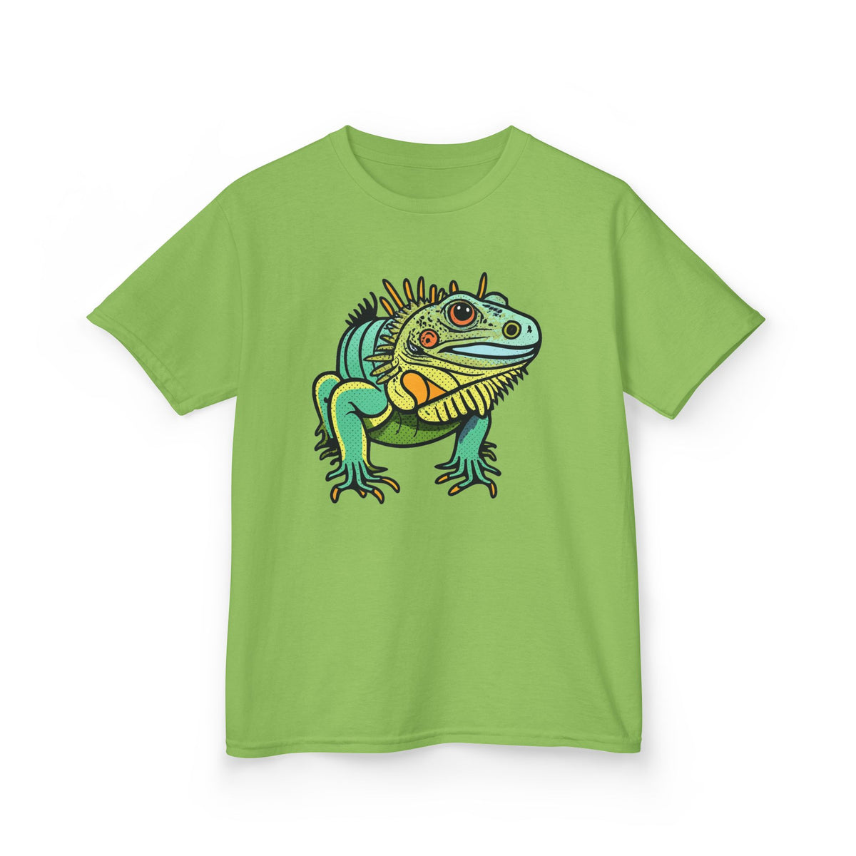 Kids Iguana T-Shirt — Colorful Tropical Reptile Tee for Boys & Girls