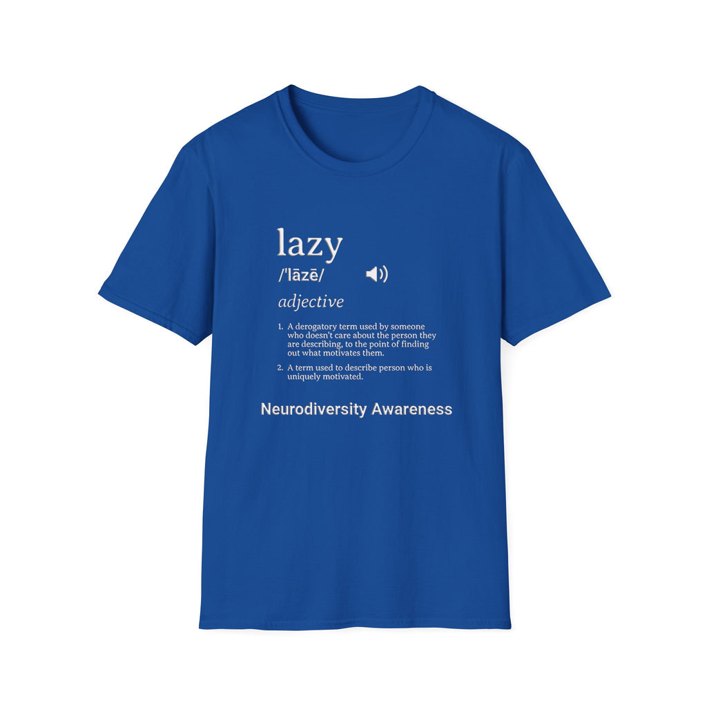 Lazy Definition T-Shirt — Funny Minimalist Typography Tee for Relaxed Lifestyle
