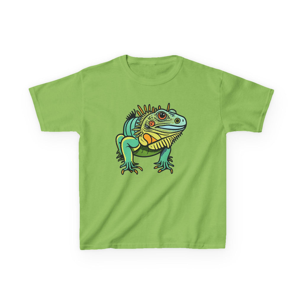 Kids Iguana T-Shirt — Colorful Tropical Reptile Tee for Boys & Girls