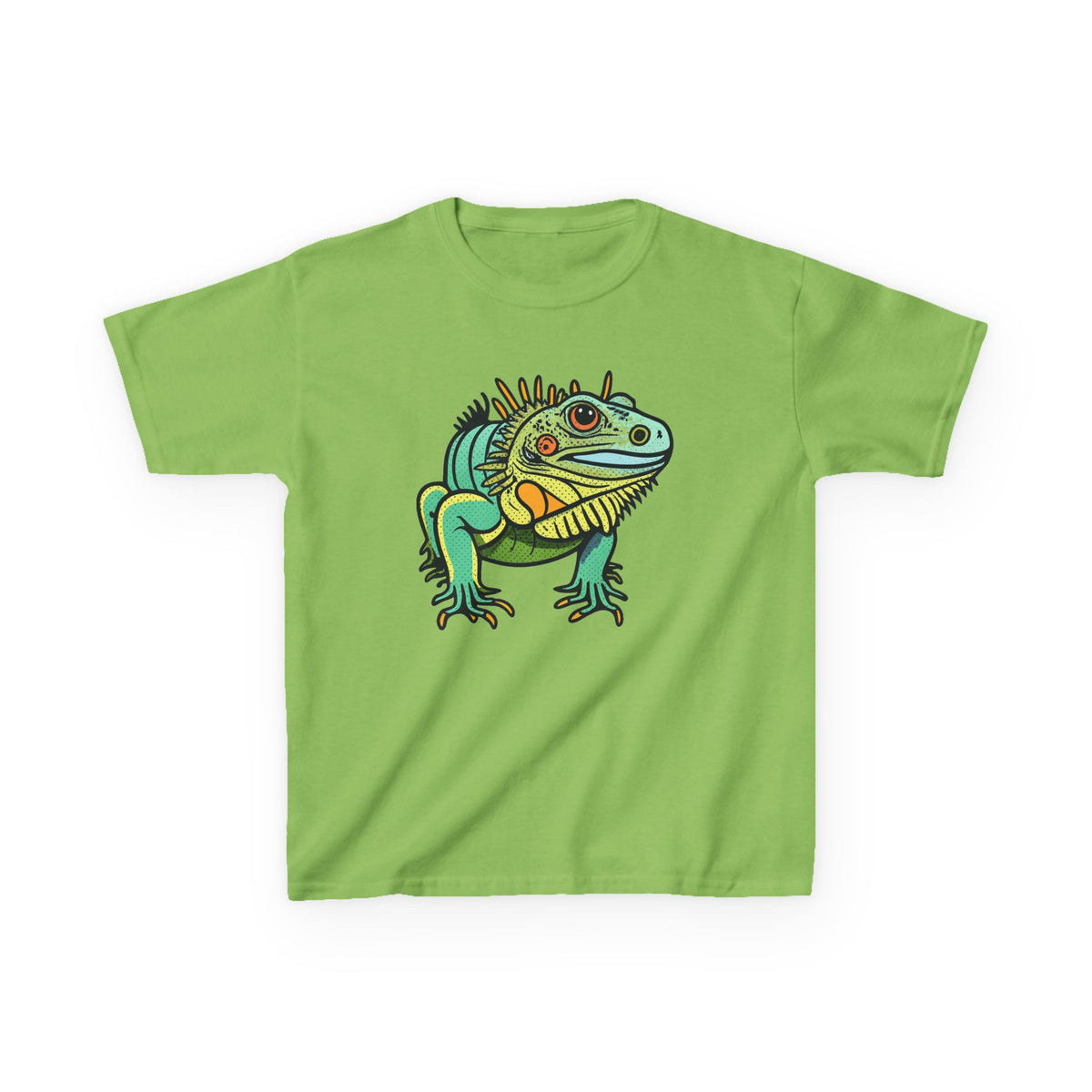 Kids Iguana T-Shirt — Colorful Tropical Reptile Tee for Boys & Girls