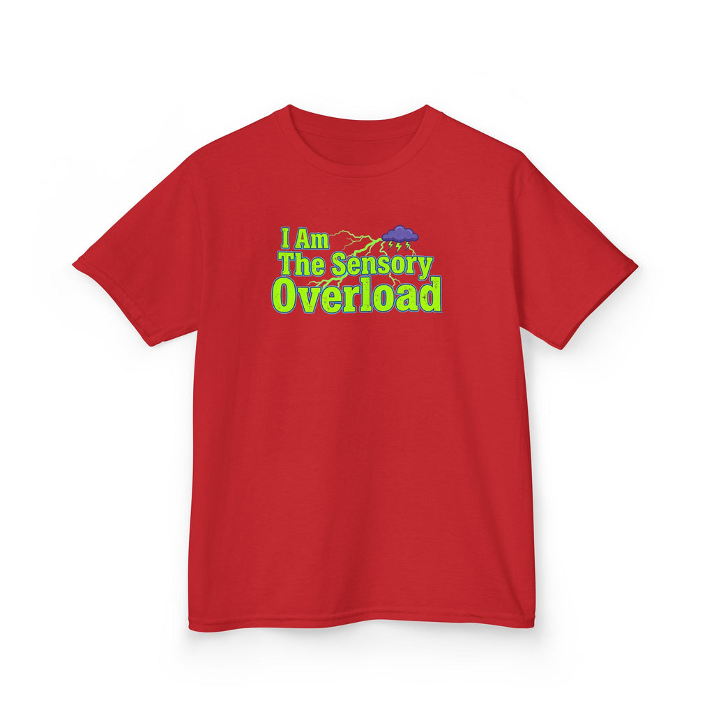 Kids T-Shirt — "I Am The Sensory Overload" Neon Graphic