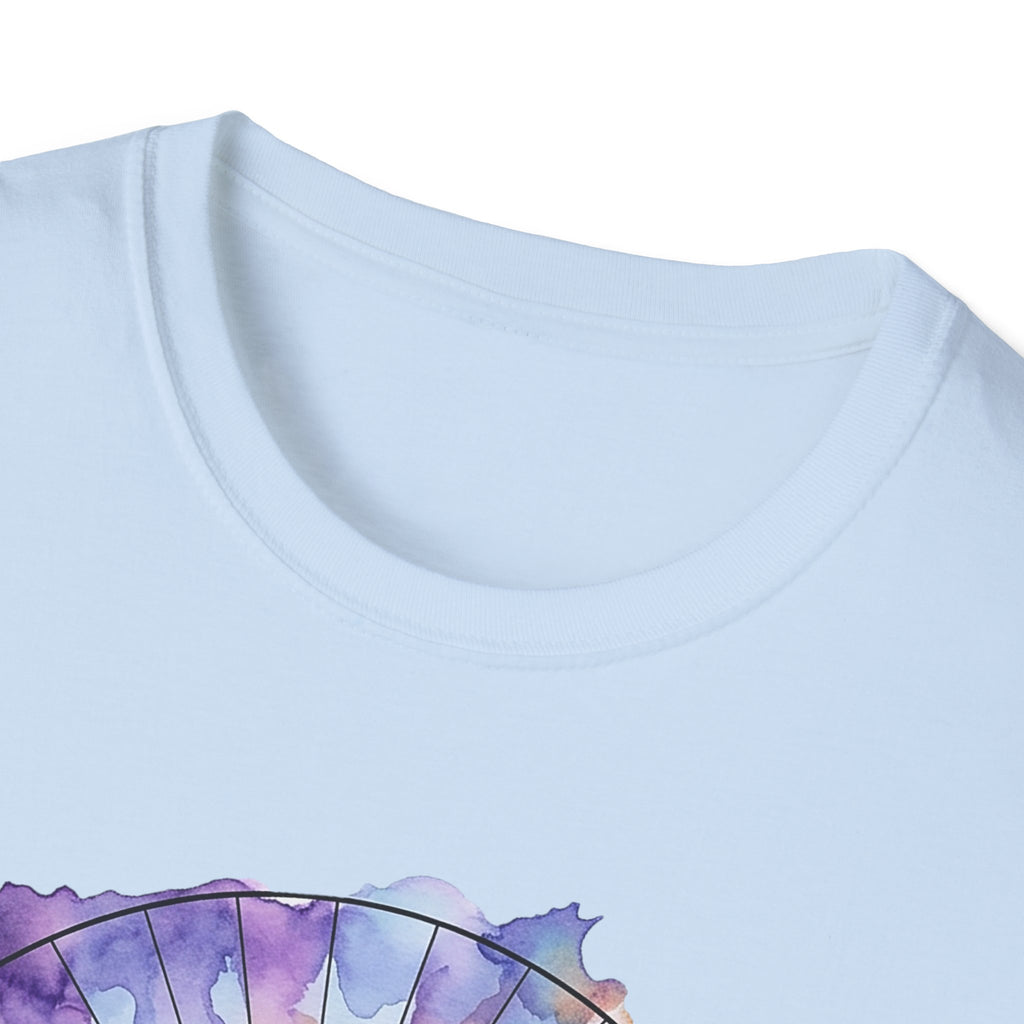 Sunrise Iguanas T-Shirt — Colorful Mountain Sunrise with Forest Trail