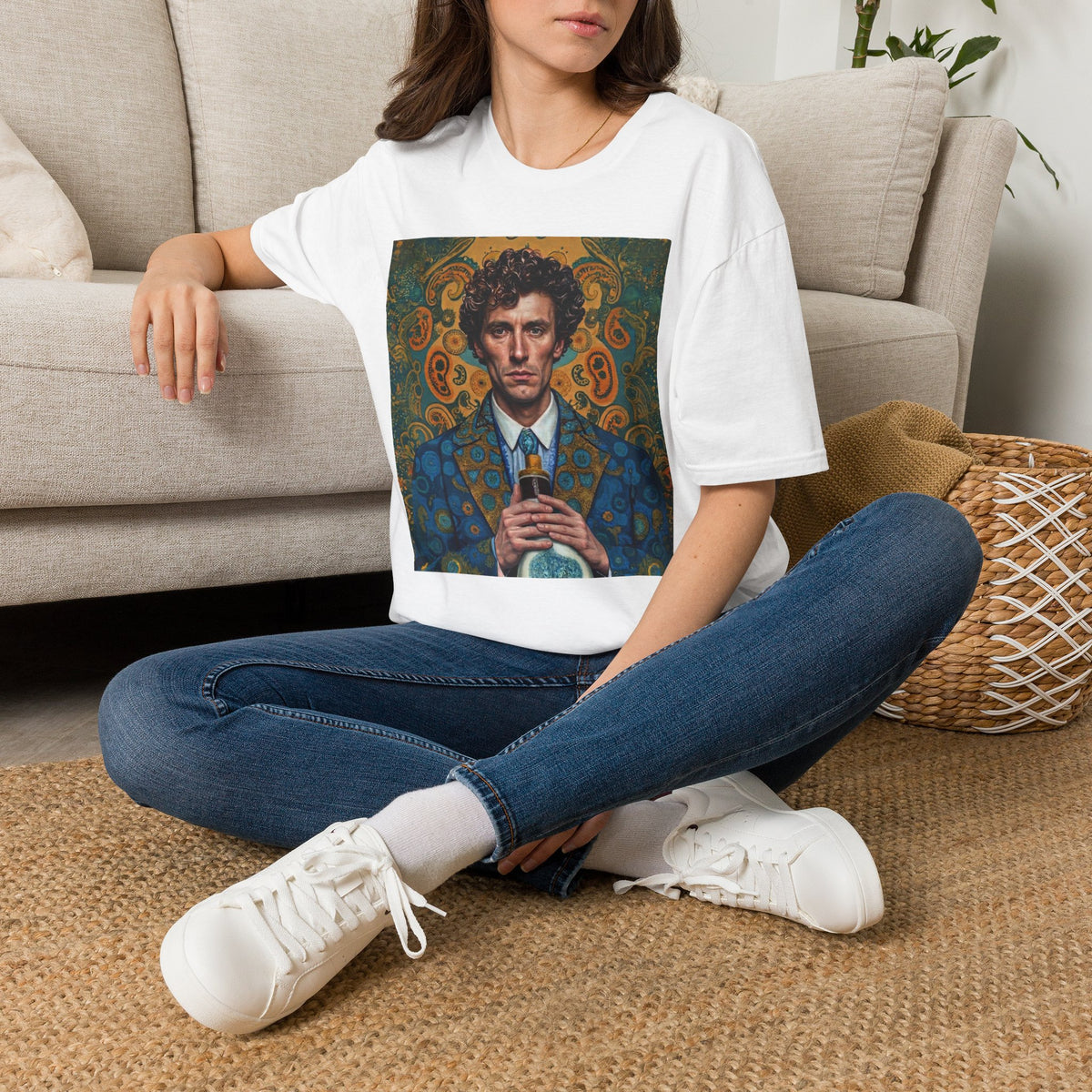 Portrait Art T-Shirt — Vintage Decorative Gentleman Illustration