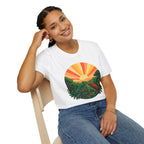 Sunrise Jungle T-Shirt — Tropical Iguana Sunset Graphic Tee