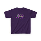 Kids Tee — Neon Green & Purple Iguana Graphic “Fluorescent Iguana”
