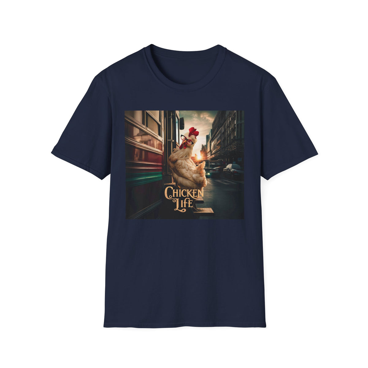 Chicken Life Graphic T‑Shirt — Funny Urban Chicken Design