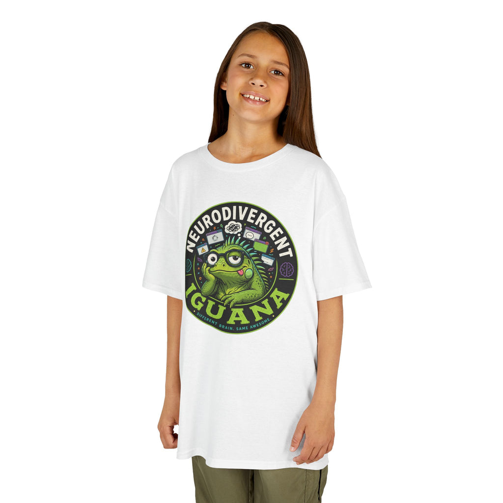 Kids T‑Shirt — "Neurodivergent Iguana" Graphic Tee