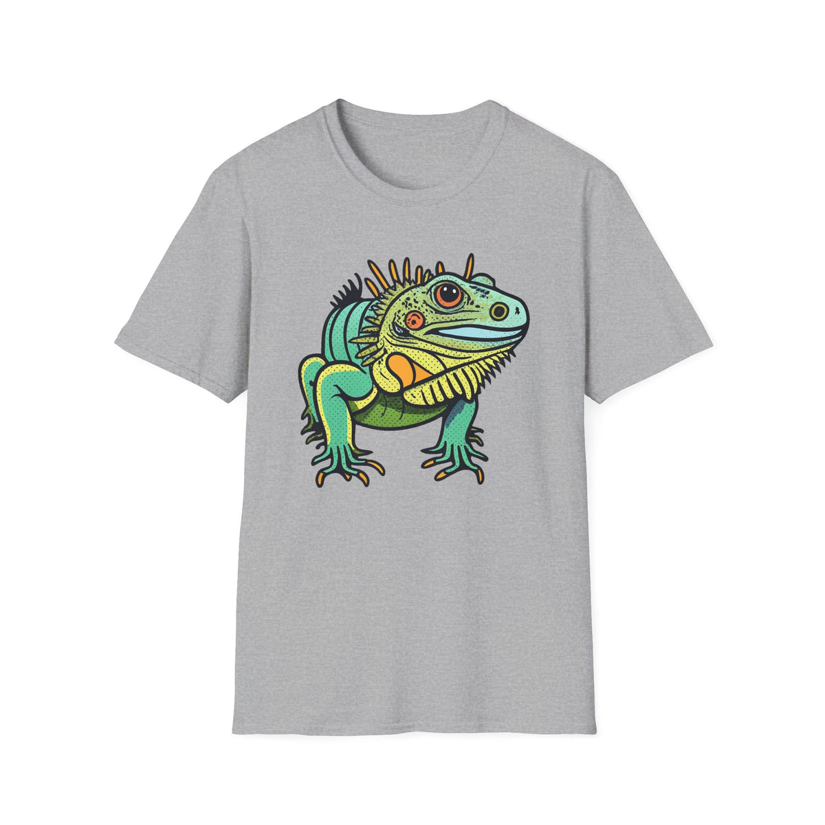 Iguana Graphic T-Shirt — Colorful Tropical Reptile Tee