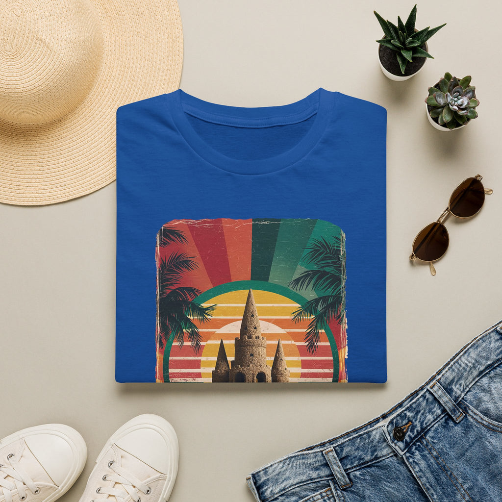 Sand Life T-Shirt — Retro Palm Tree Sandcastle Beach Tee
