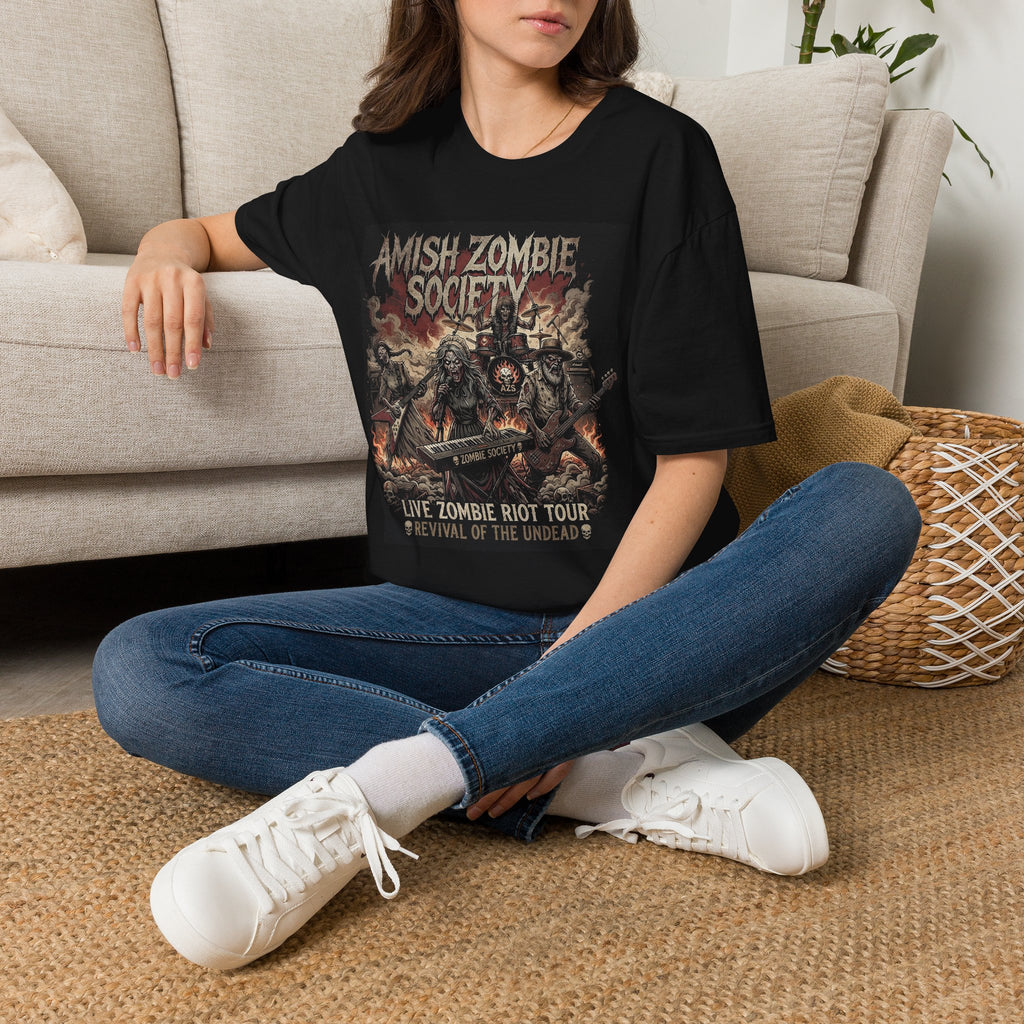 Amish Zombie Society T‑Shirt — Horror Band Tour Graphic Tee