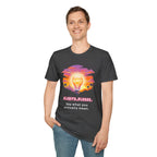Clarity Please T-Shirt — Retro Sunset Lightbulb "Say What You Actually Mean" Graphic Tee