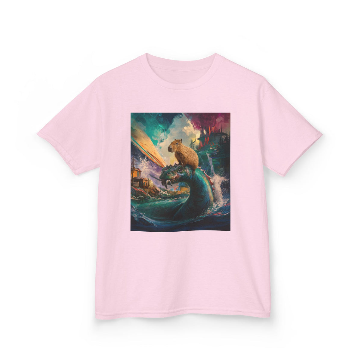 Kids T-Shirt — Colorful Surfing Bear Adventure Graphic Tee