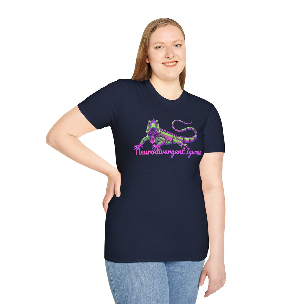 Neurodivergent Iguana T-Shirt — Colorful Pride Lizard Tee