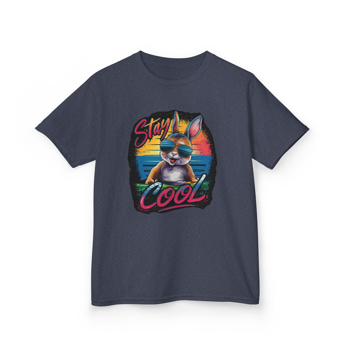 Kids T-Shirt — "Stay Cool" Sunglasses Cat Retro Graphic Tee
