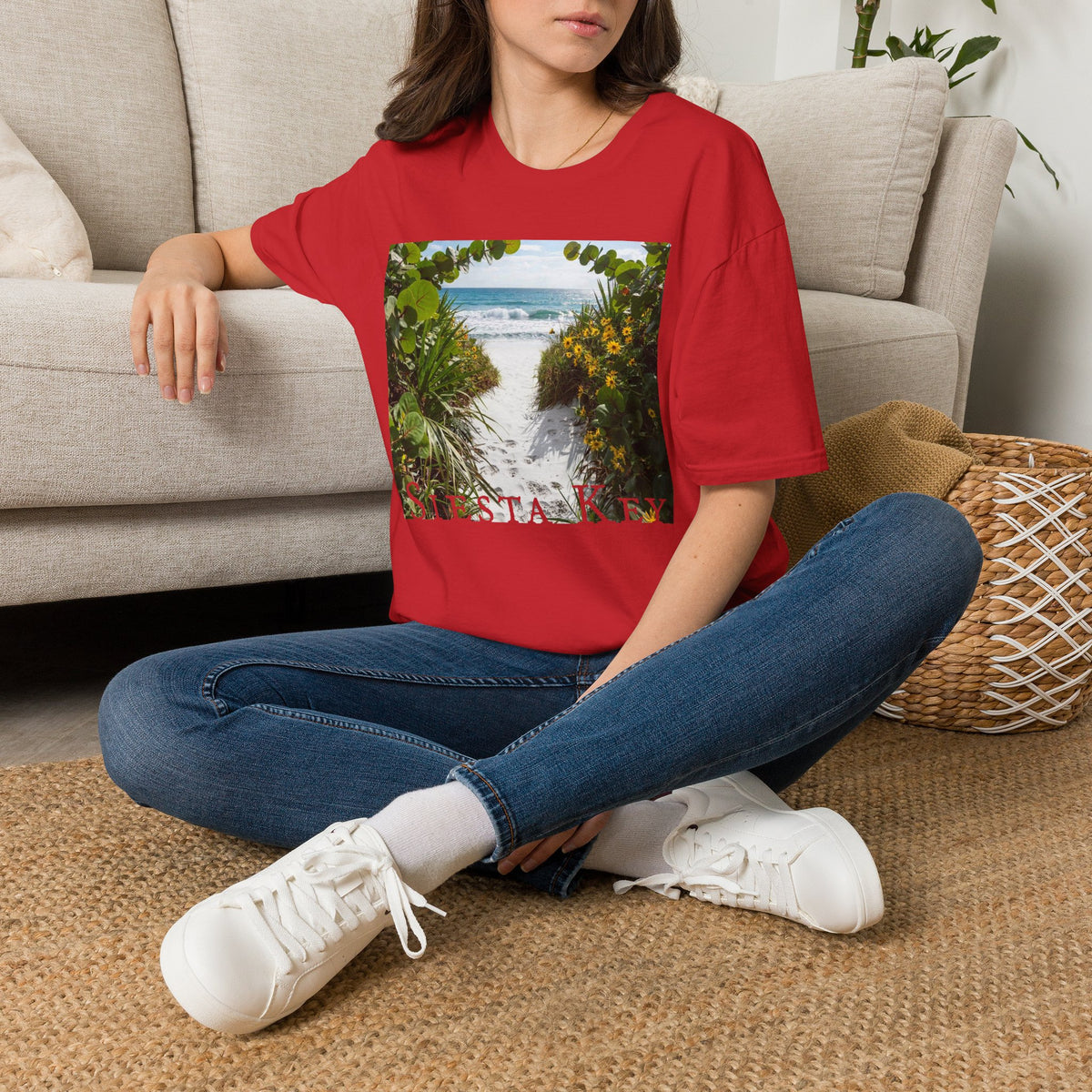 Sea Key Beach T-Shirt — Coastal Pathway Graphic Tee