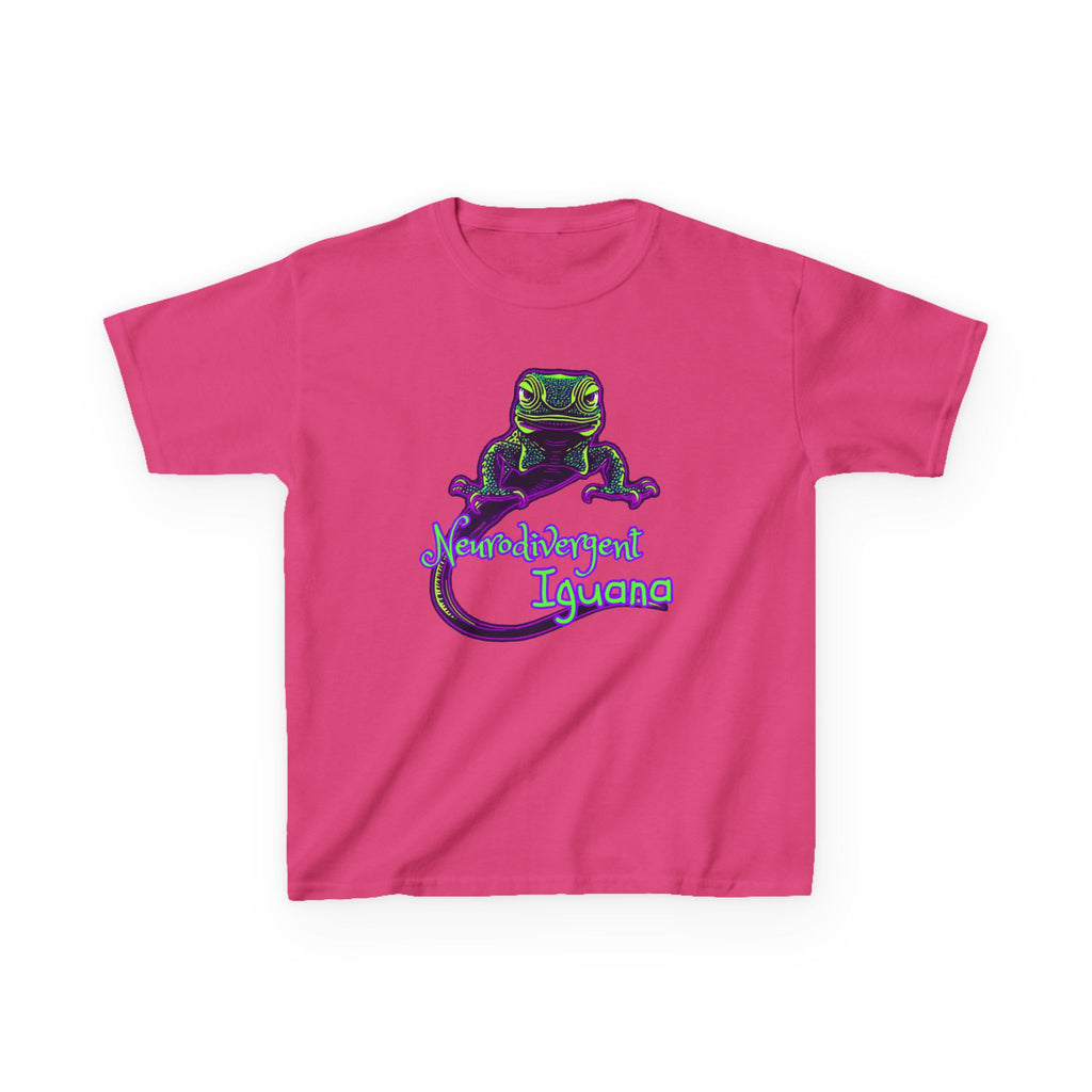 Kids Tee — Neon Chubby Iguana Graphic