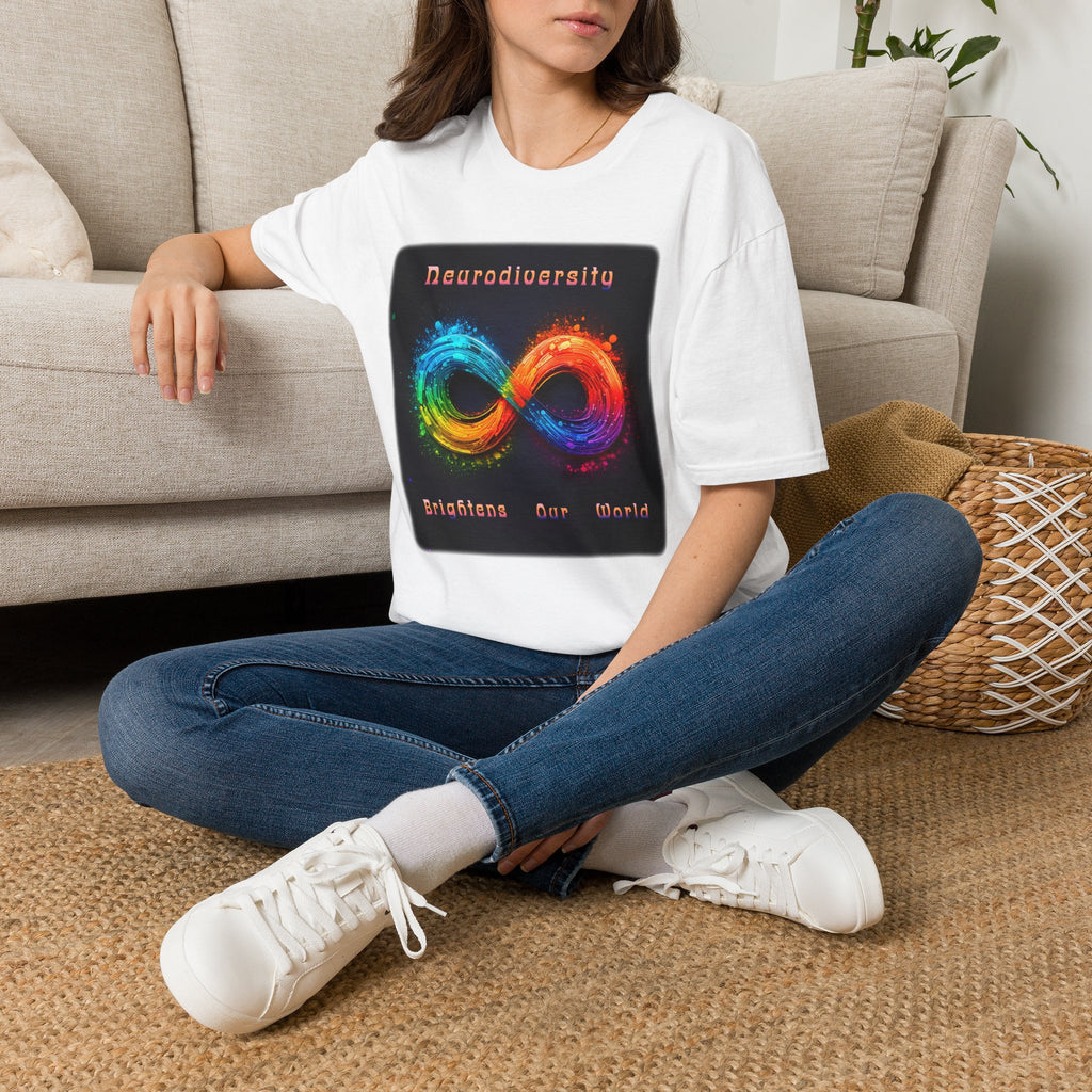 Neurodiversity Infinity T-Shirt — Brighten Our World Rainbow Design