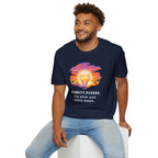Clarity Please T-Shirt — "Clarity, please. Say what you really mean." Sunset Lightbulb Graphic