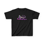Kids Tee — Neon Green & Purple Iguana Graphic “Fluorescent Iguana”