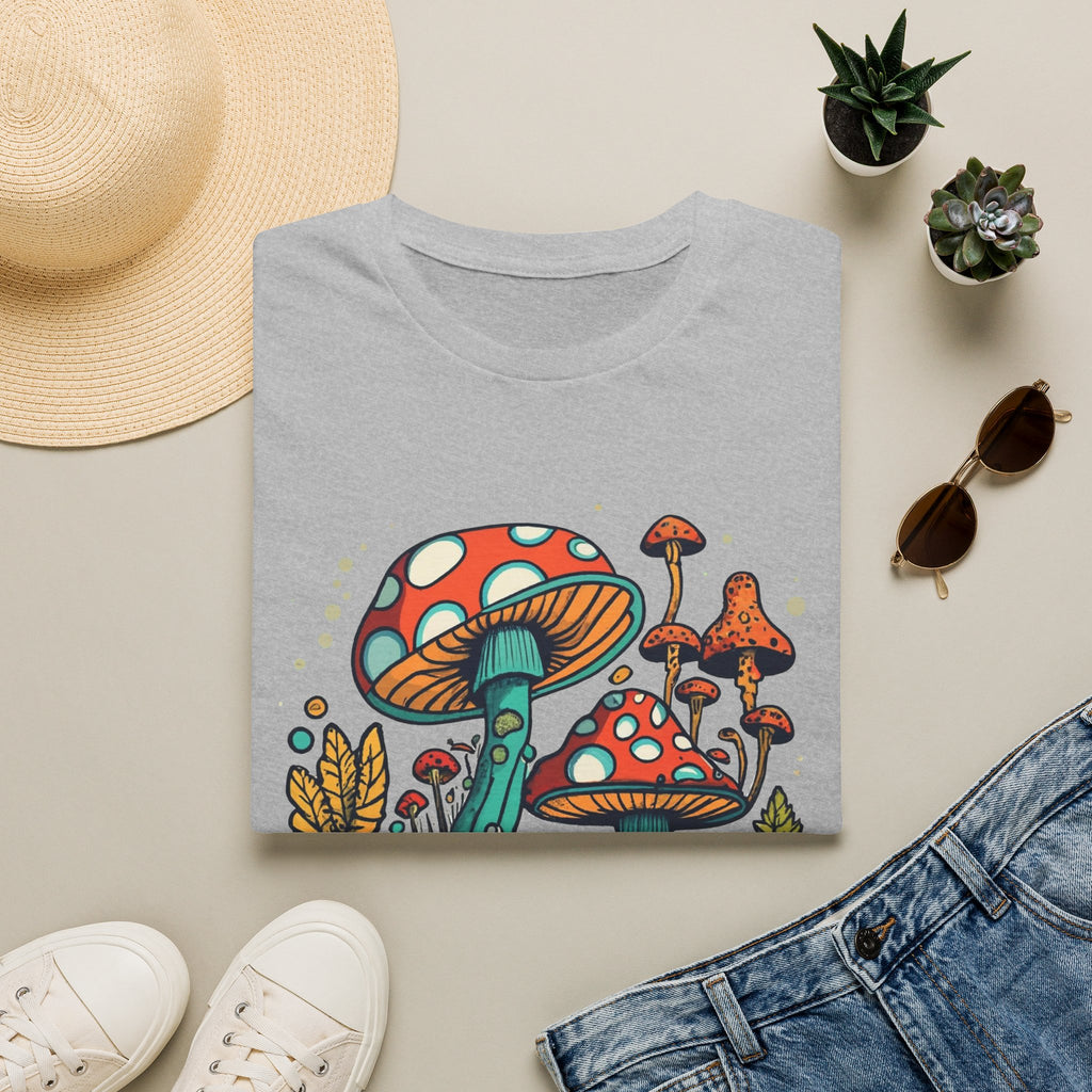 Mushroom Garden T-Shirt — Retro Psychedelic Fungi Illustration
