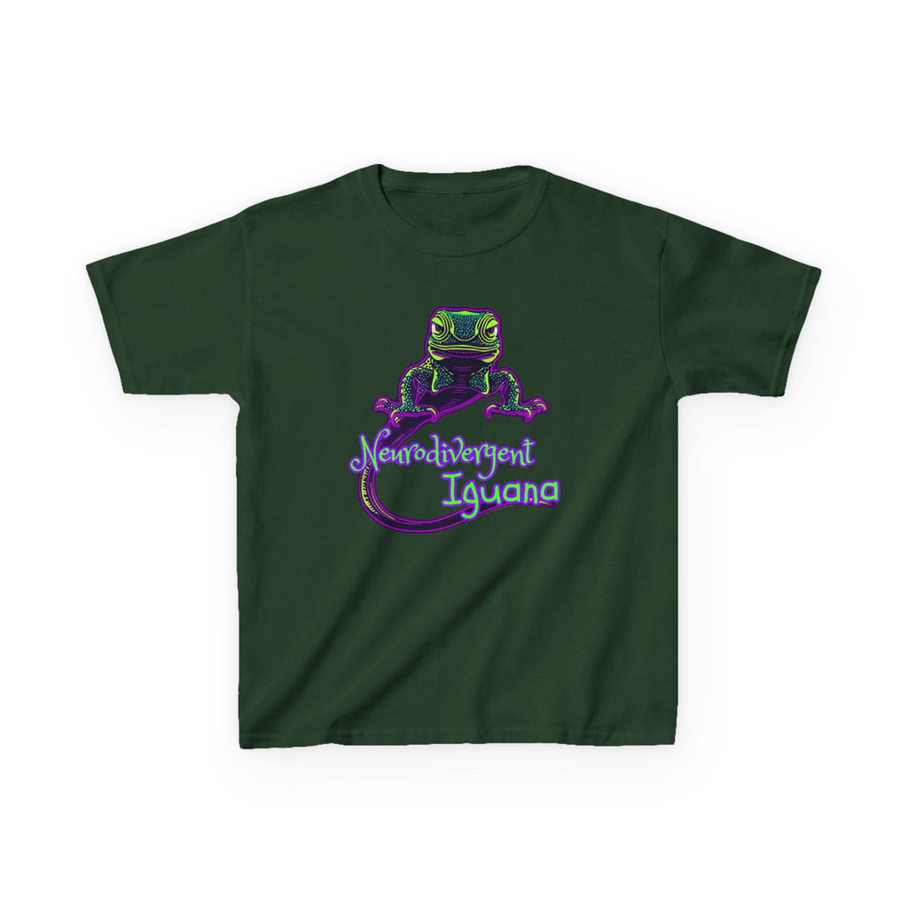 Kids Tee — Neon Chubby Iguana Graphic