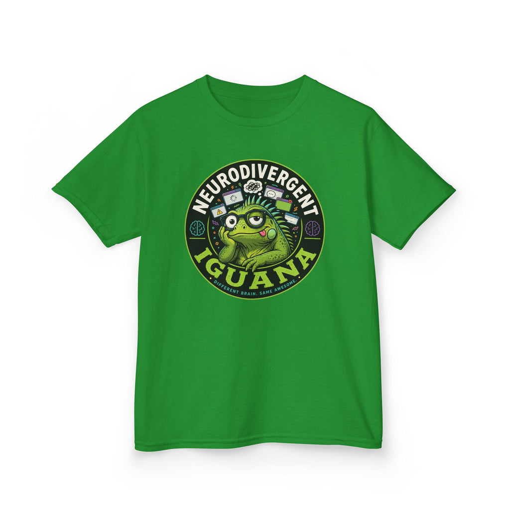 Kids T‑Shirt — "Neurodivergent Iguana" Graphic Tee