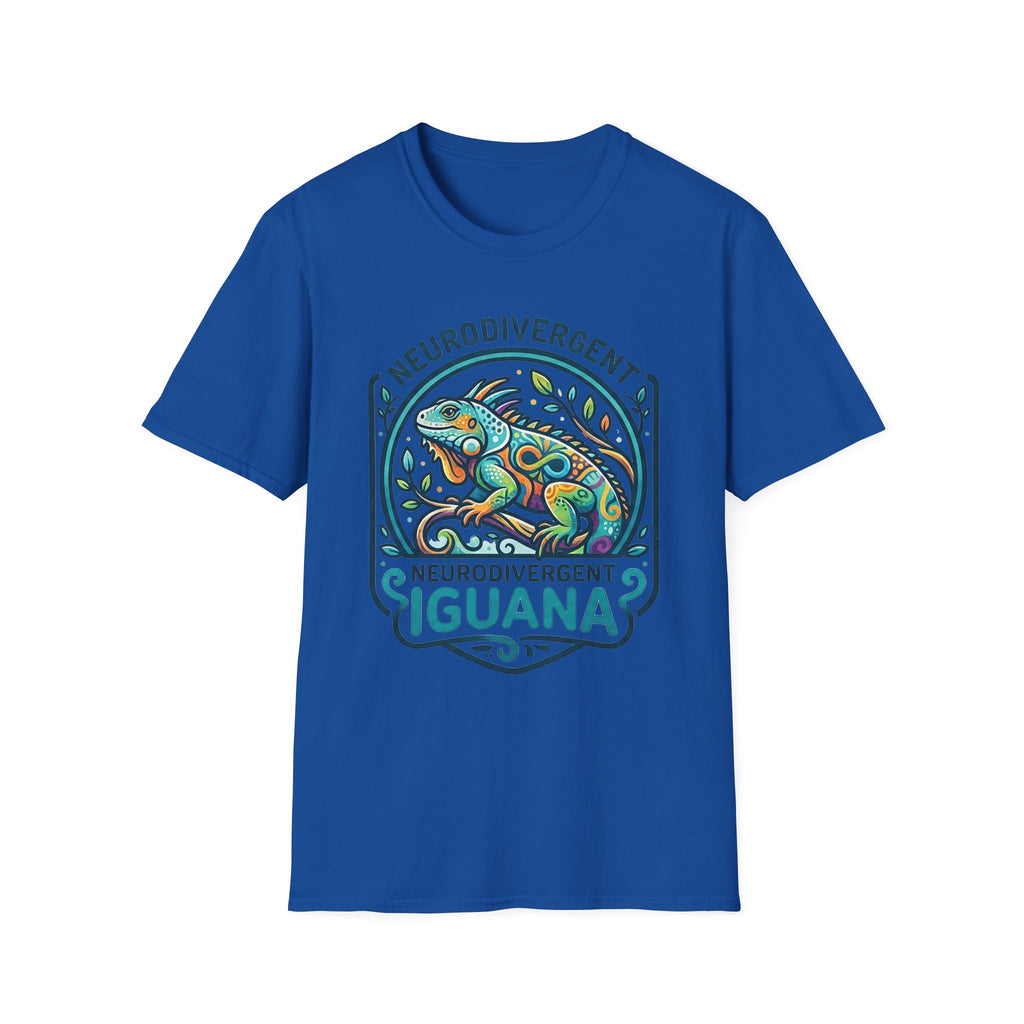 Neurodivergent Iguana T-Shirt — Colorful Pride Design