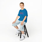 Kids Tee — Neon Green & Purple Iguana Graphic “Fluorescent Iguana”