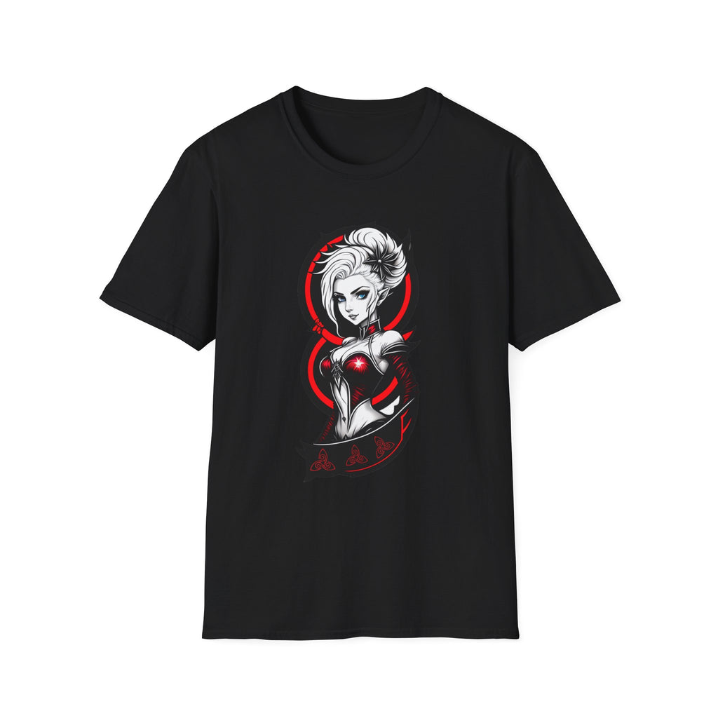 Vampy Gothic Girl Graphic Tee – Dark Anime Skull Design