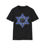 Star of David T-Shirt — "Blessed is he who comes in the name of the Lord" Hebrew Christian Jewish Faith Tee
