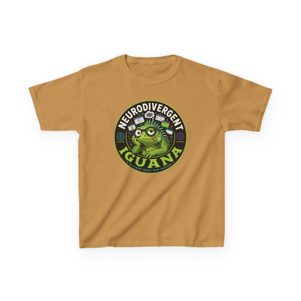 Kids T‑Shirt — "Neurodivergent Iguana" Graphic Tee