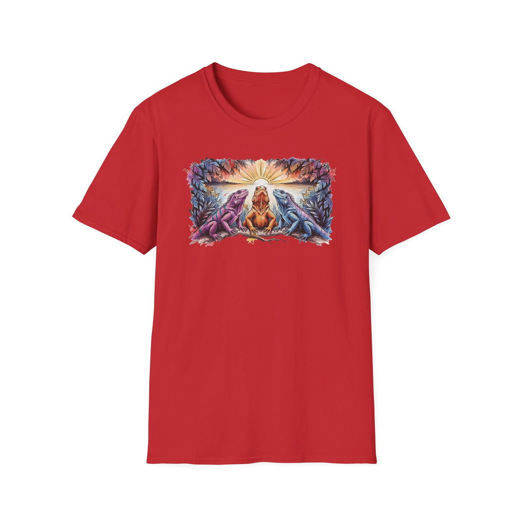 Tres iguanas T-Shirt — Sunrise Tribal Animal Harmony Tee