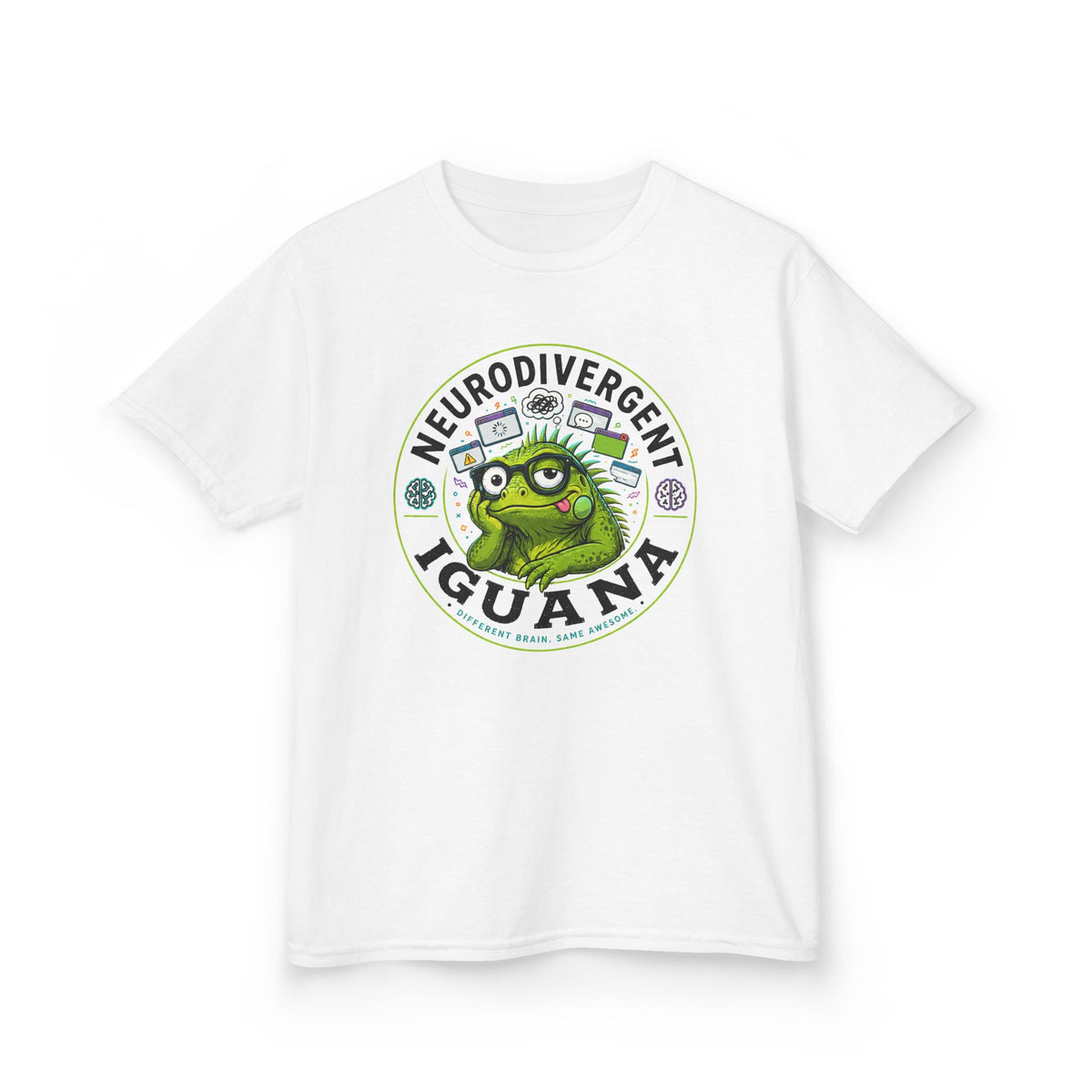Neurodivergent Iguana Kids Tee