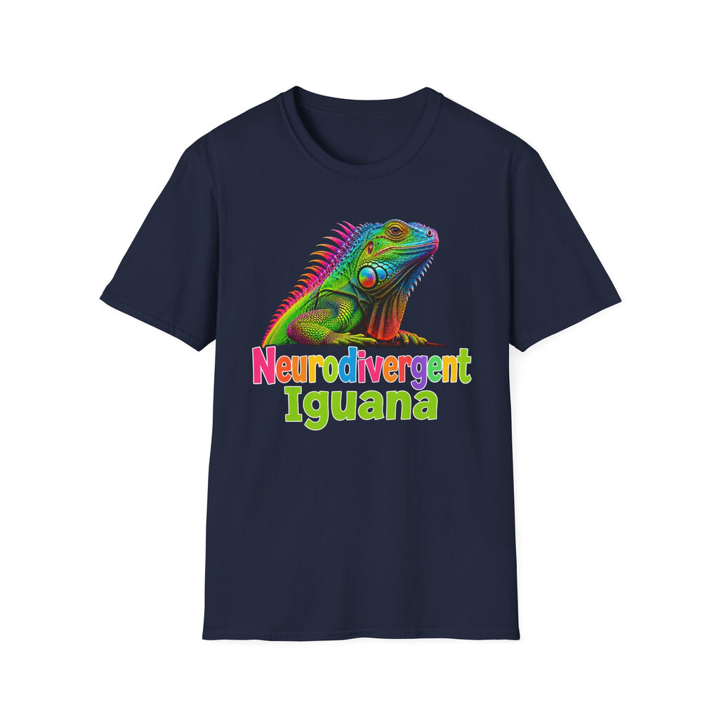 Neurodivergent Iguana T-Shirt — Colorful Pride Lizard Tee
