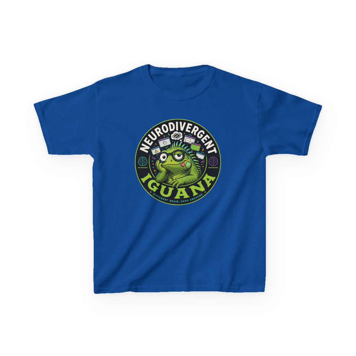 Kids T‑Shirt — "Neurodivergent Iguana" Graphic Tee