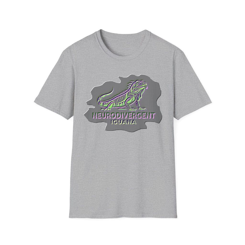 Neurodivergent Iguana T-Shirt — Colorful Pride lizard design