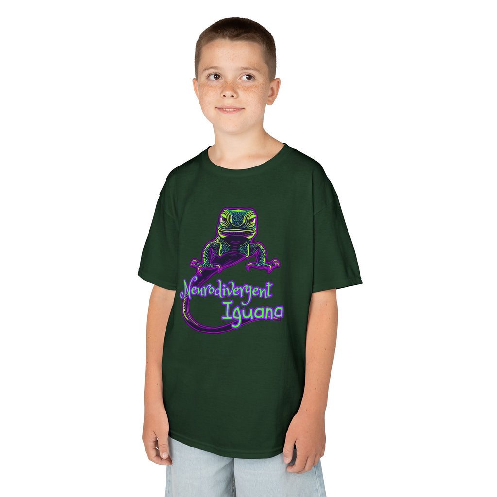 Kids Tee — Neon Chubby Iguana Graphic