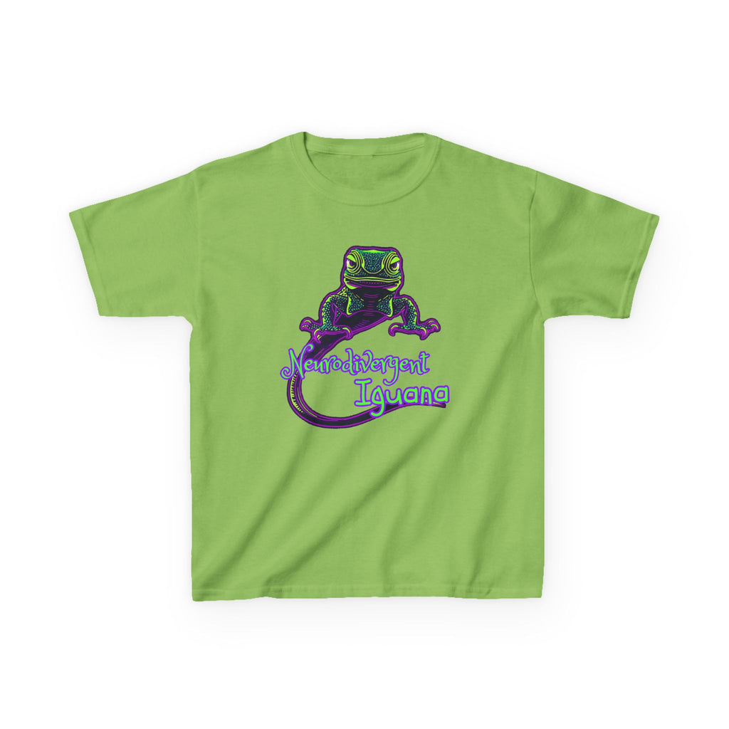 Kids Tee — Neon Chubby Iguana Graphic