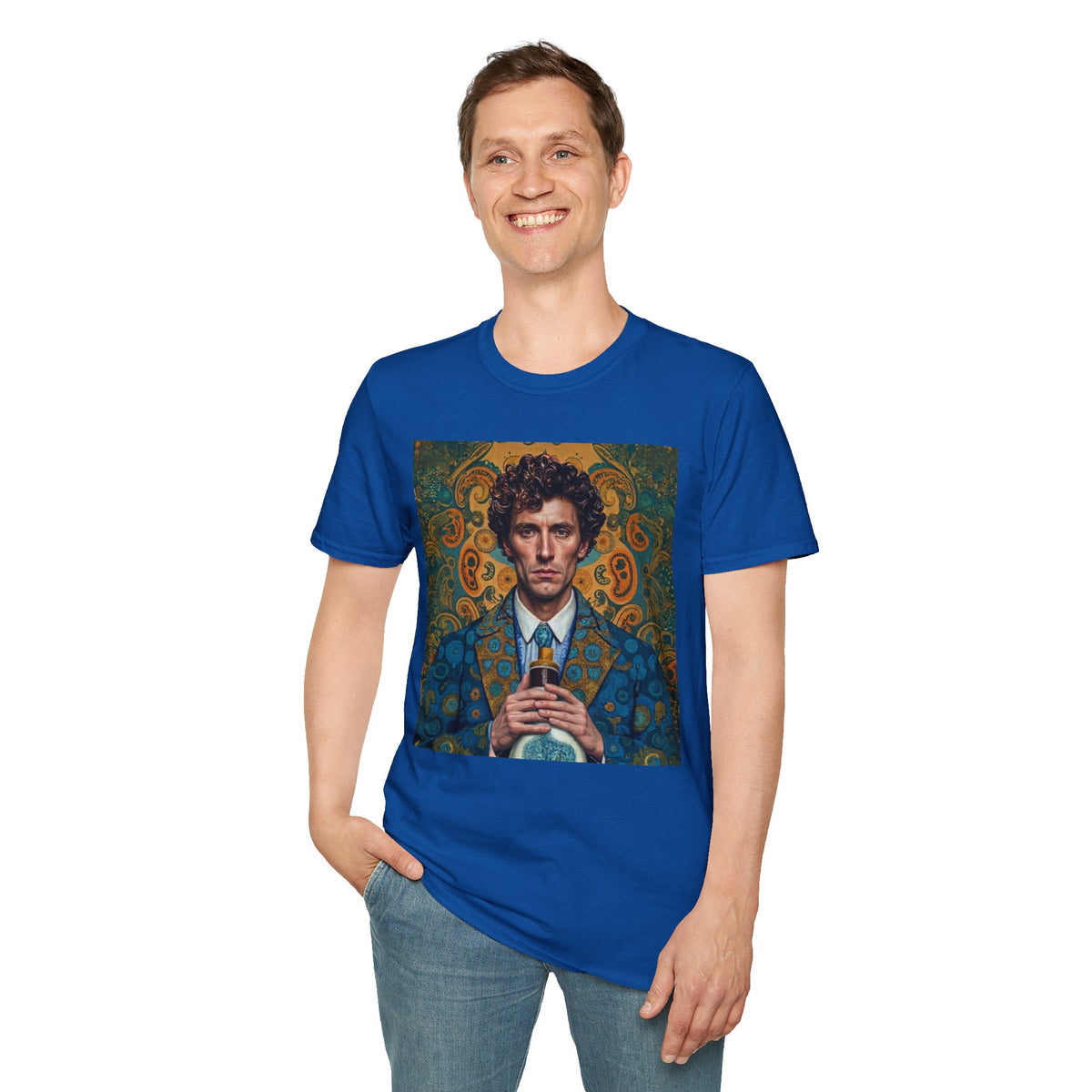 Portrait Art T-Shirt — Vintage Decorative Gentleman Illustration