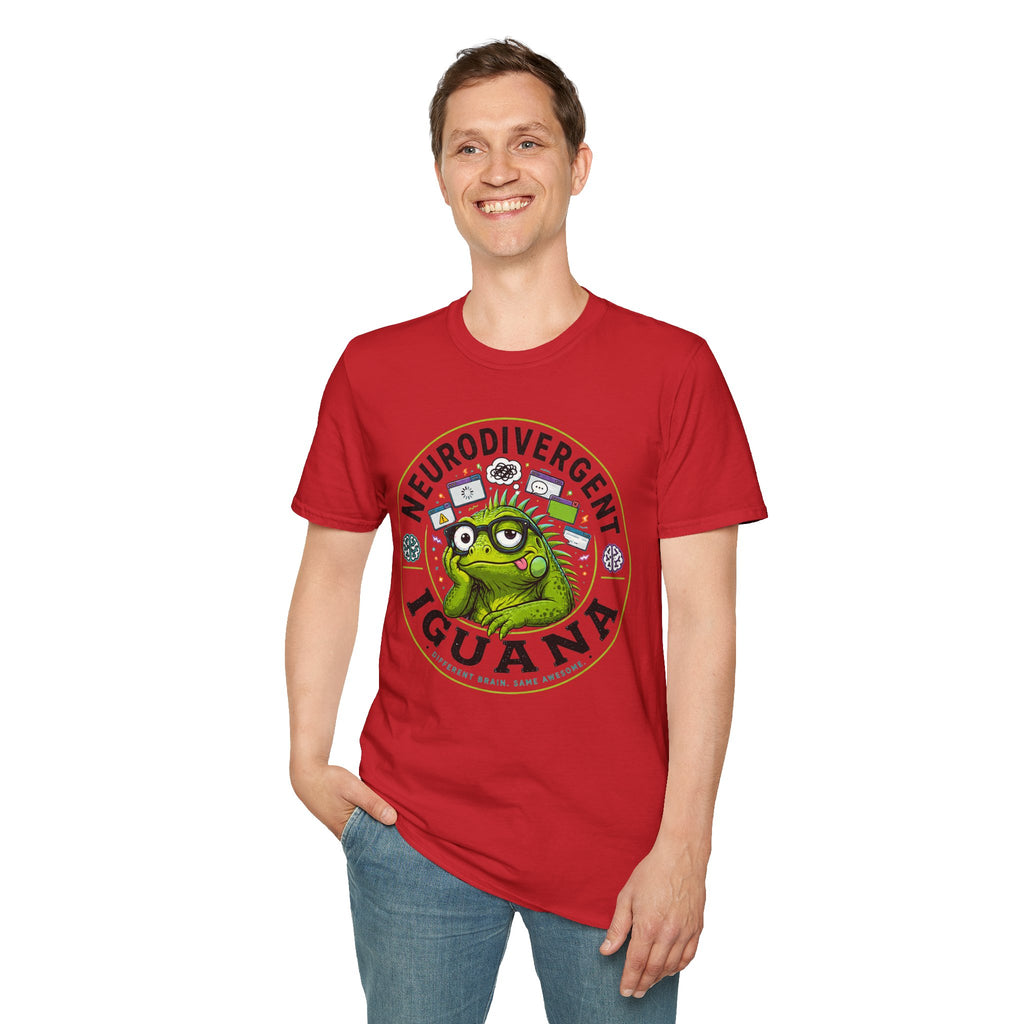 Neurodivergent Iguana T-Shirt — Cute Pride Neurodiversity Tee