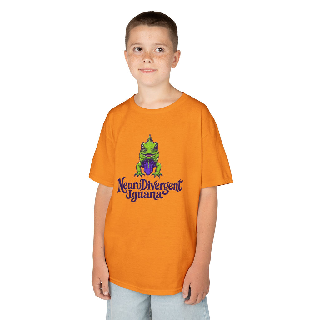 Kids Tee — 'NeuroDivergent Iguana' Graphic