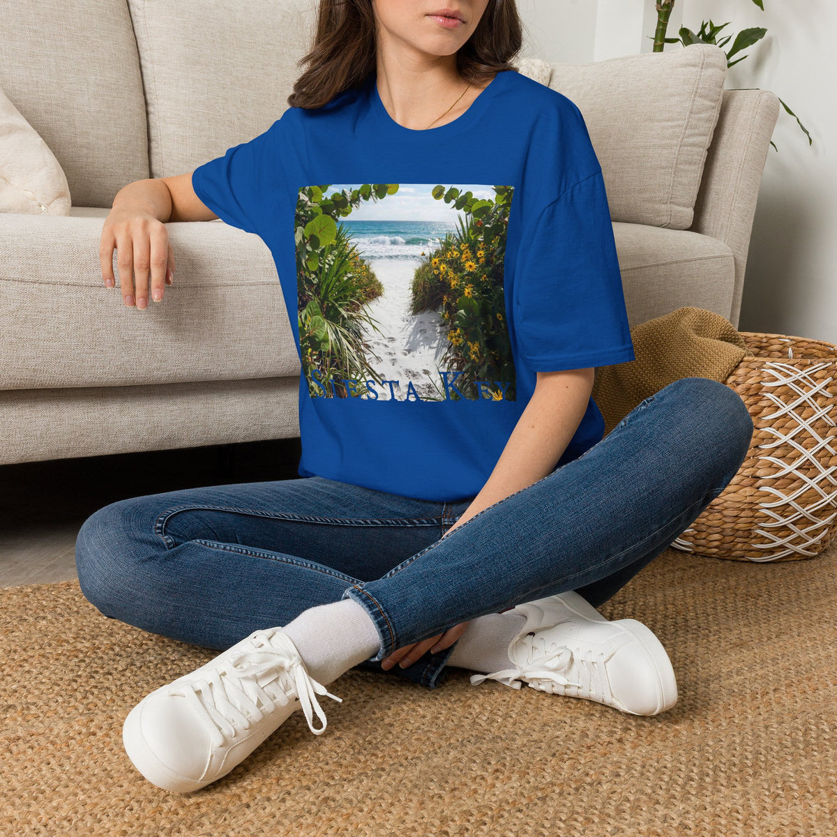 Sea Key Beach T-Shirt — Coastal Pathway Graphic Tee
