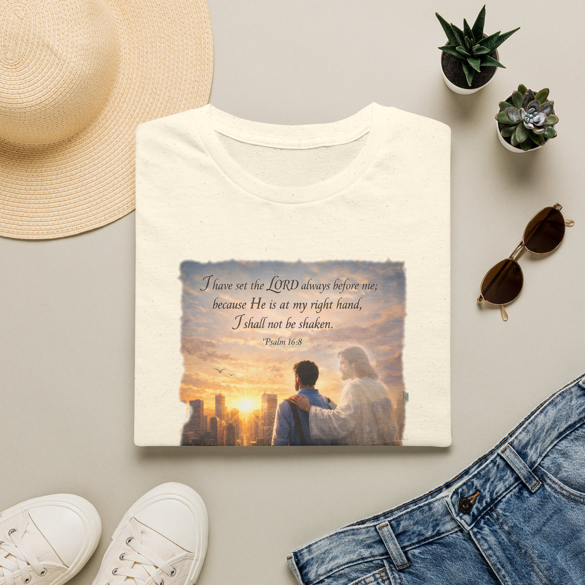 Psalm 46:8 T‑Shirt — 'I Have Set the LORD' Inspirational Faith Tee